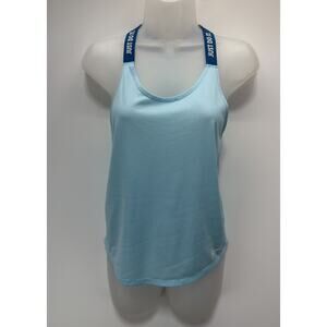 NIKE Elastika Double Strap Tank Top size XS SWOOSH Light Blue